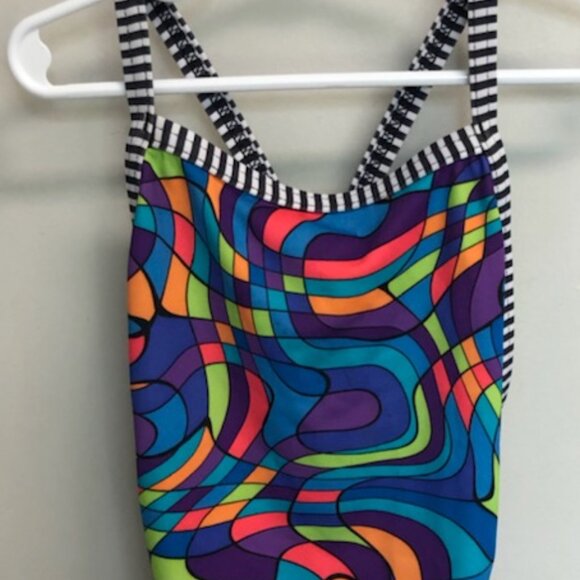 Colorful Dolphin Uglies One-Piece Swimsuit - Size 28 - Picture 5 of 5
